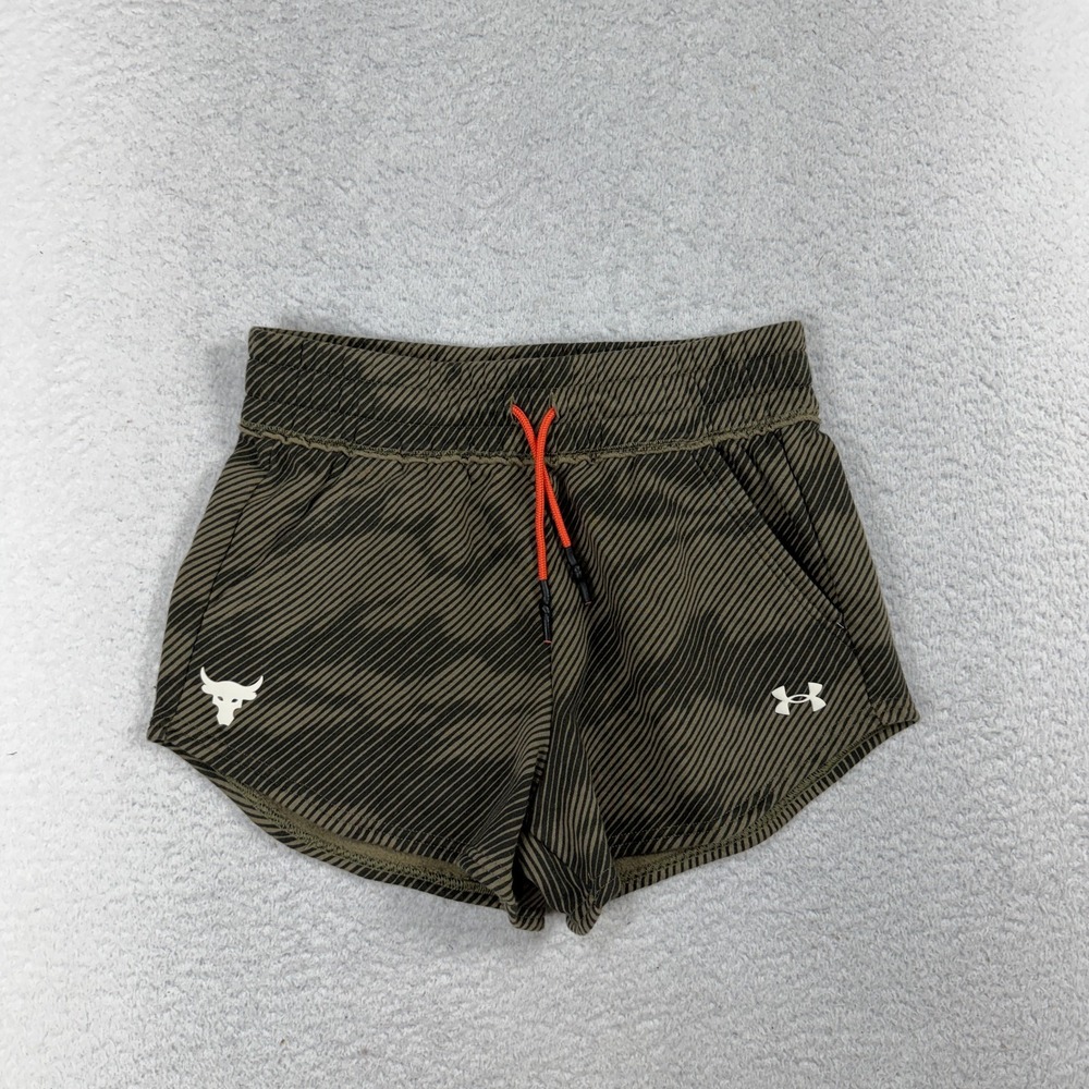 Under Armour Shorts Womens XS (W26) Green Camouflage Bull Rock Activewear